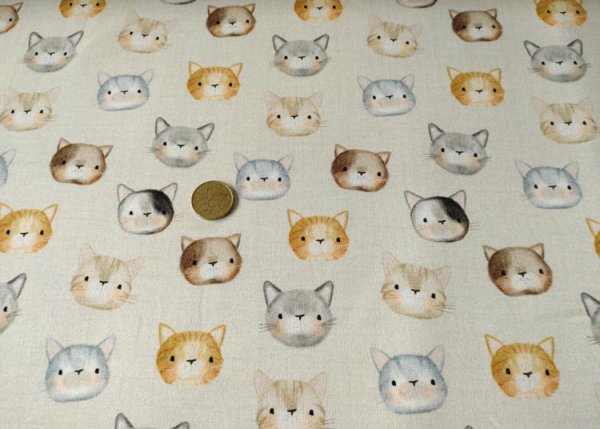 Carlo Hilco French Terry brushed with cat heads